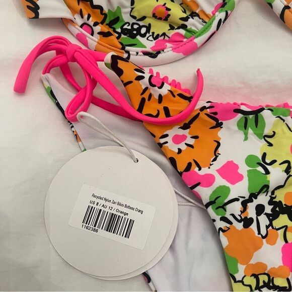 Princess Polly Zari Bikini Set Orange Multi Floral - Picture 4 of 6
